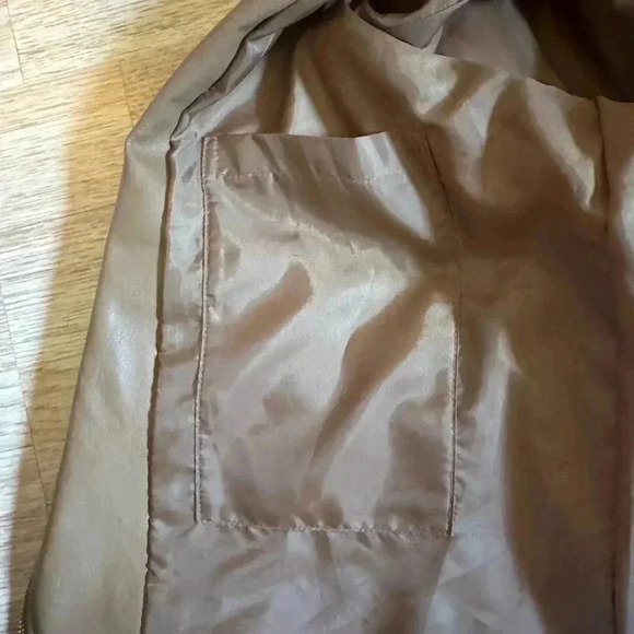 Universal Thread Brown Faux Leather Zip Up Jacket Size‎ Medium - Picture 7 of 10